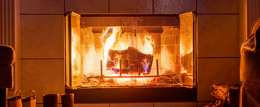 Mendota Hearth Landscape Fireplace Installation in Romulus, Michigan