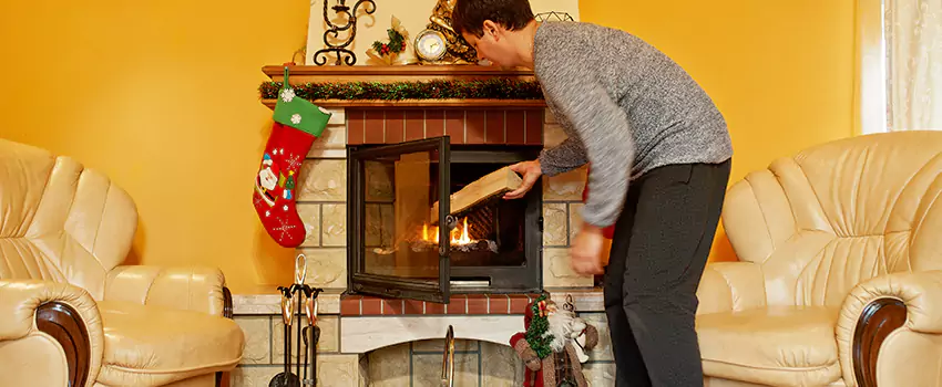 Rusted Metal Fireplace Restoration in Romulus, Michigan
